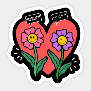 Never Stop Growing Sticker